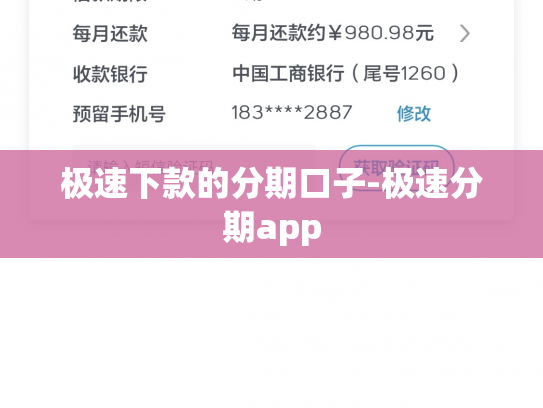 极速下款的分期口子-极速分期app