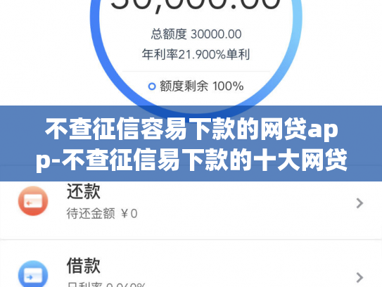 不查征信容易下款的网贷app-不查征信易下款的十大网贷