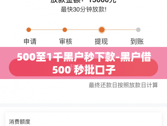 500至1千黑户秒下款-黑户借500 秒批口子