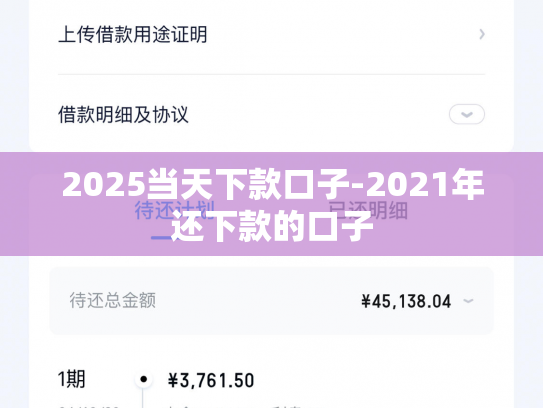 2025当天下款口子-2021年还下款的口子