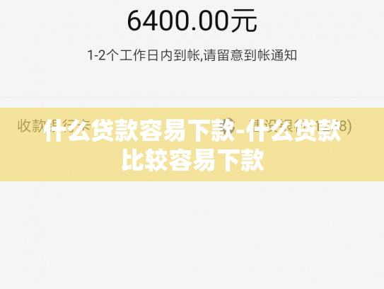 什么贷款容易下款-什么贷款比较容易下款