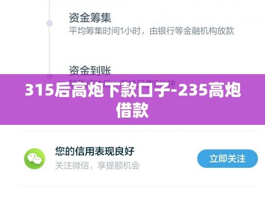 315后高炮下款口子-235高炮借款