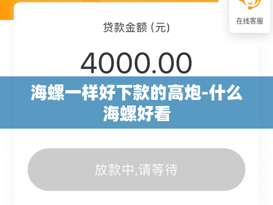 海螺一样好下款的高炮-什么海螺好看