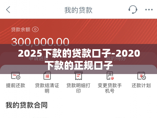 2025下款的贷款口子-2020下款的正规口子