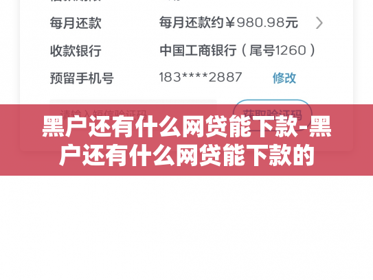 黑户还有什么网贷能下款-黑户还有什么网贷能下款的