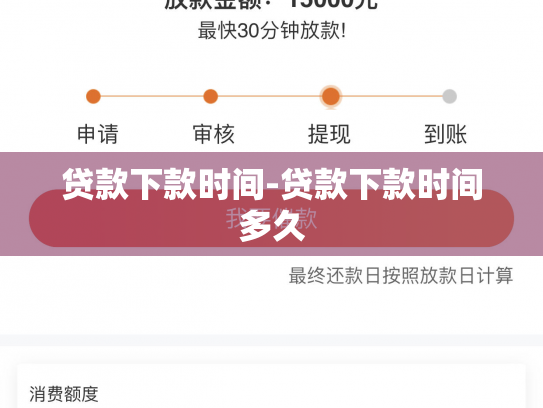 贷款下款时间-贷款下款时间多久