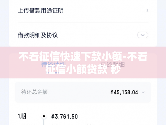 不看征信快速下款小额-不看征信小额贷款 秒