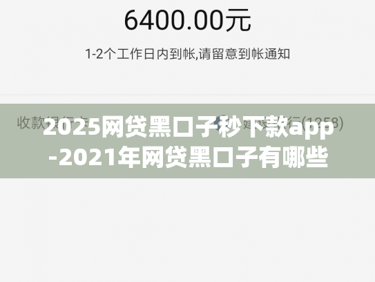 2025网贷黑口子秒下款app-2021年网贷黑口子有哪些