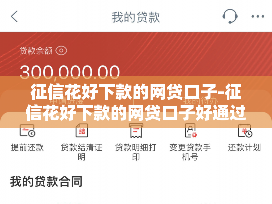 征信花好下款的网贷口子-征信花好下款的网贷口子好通过吗