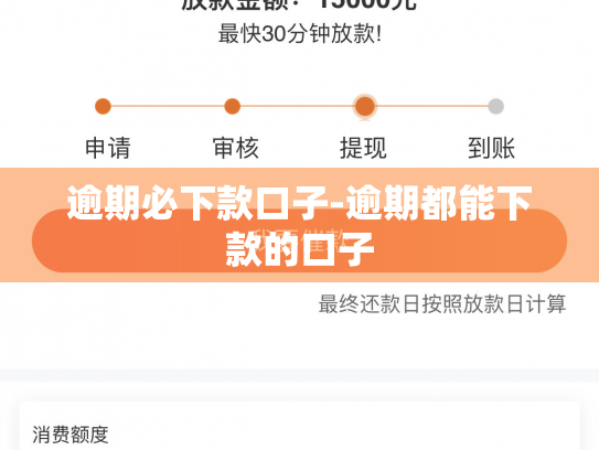 逾期必下款口子-逾期都能下款的口子