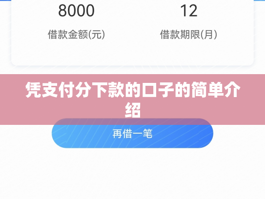 凭支付分下款的口子的简单介绍