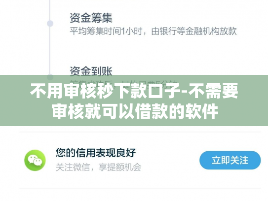 不用审核秒下款口子-不需要审核就可以借款的软件