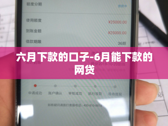 六月下款的口子-6月能下款的网贷