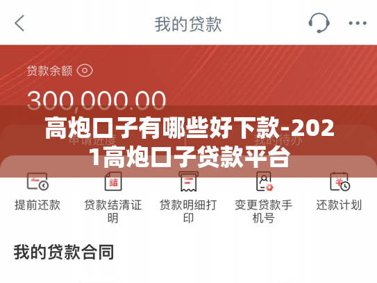 高炮口子有哪些好下款-2021高炮口子贷款平台