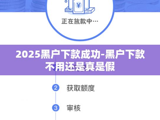2025黑户下款成功-黑户下款不用还是真是假