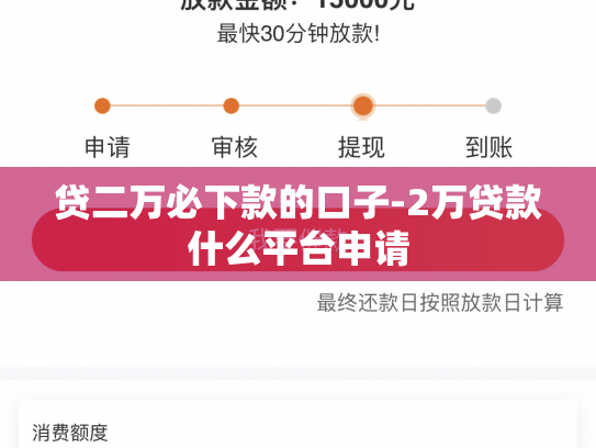 贷二万必下款的口子-2万贷款什么平台申请