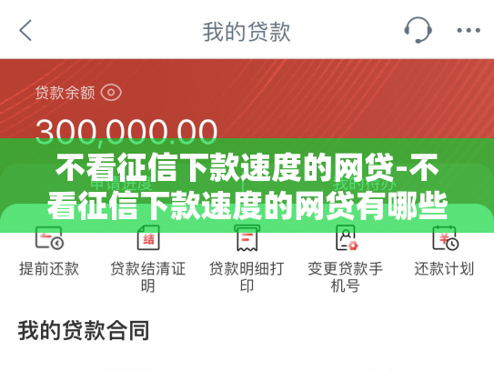 不看征信下款速度的网贷-不看征信下款速度的网贷有哪些