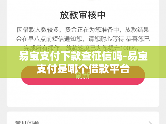 易宝支付下款查征信吗-易宝支付是哪个借款平台