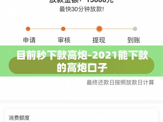 目前秒下款高炮-2021能下款的高炮口子