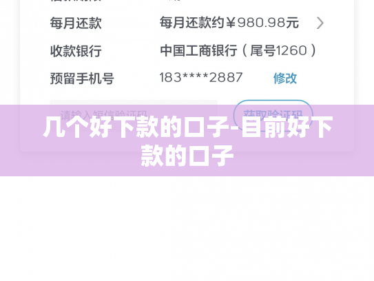 几个好下款的口子-目前好下款的口子