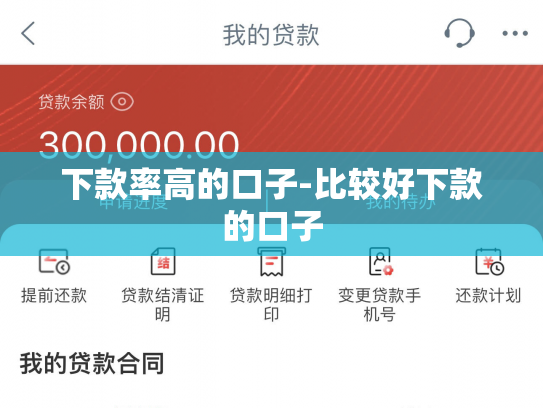 下款率高的口子-比较好下款的口子