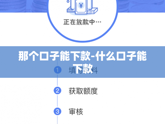 那个口子能下款-什么口子能下款