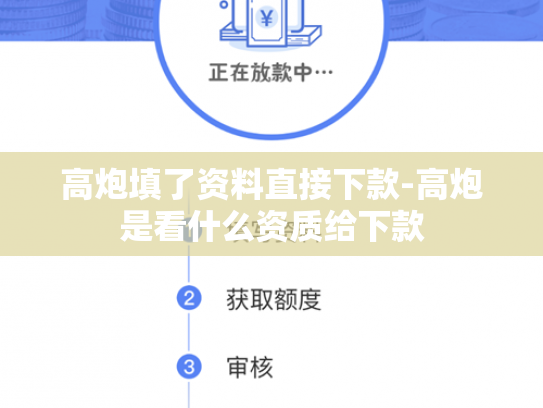 高炮填了资料直接下款-高炮是看什么资质给下款