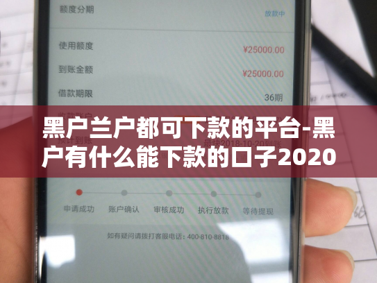 黑户兰户都可下款的平台-黑户有什么能下款的口子2020