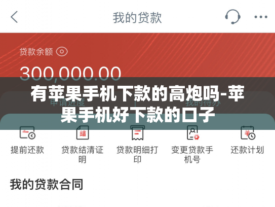 有苹果手机下款的高炮吗-苹果手机好下款的口子